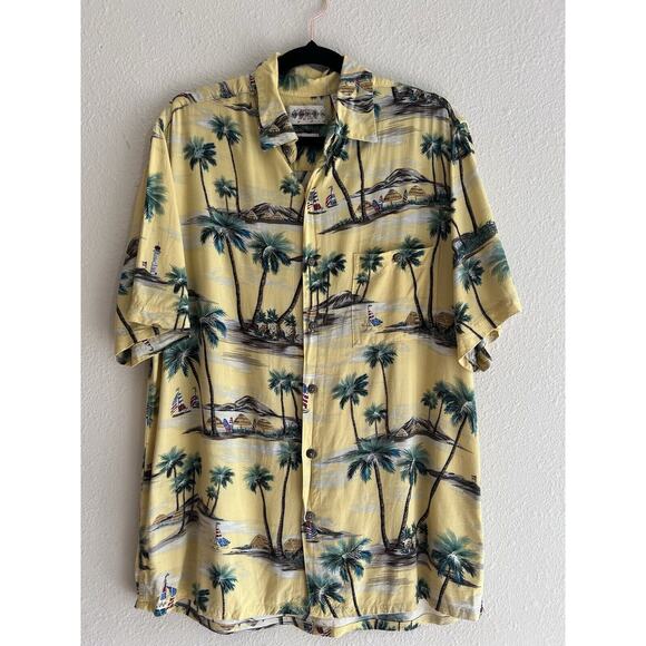 Campia Moda Button Down Shirt‎ Men's Medium Hawaiian Summer Vacations - Picture 1 of 6